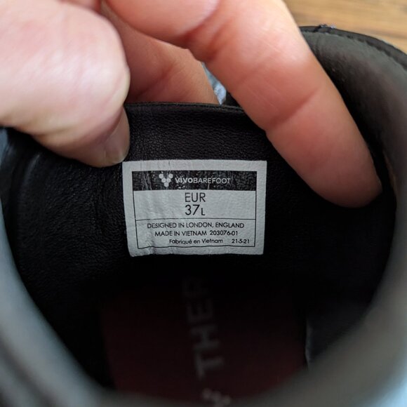 Vivo Barefoot Black Lace Up Boots - Picture 6 of 6